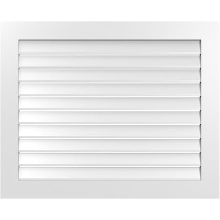 Ekena Millwork Vertical Surface Mount PVC Gable Vent: Functional, w/ 3-1/2"W x 1"P Standard Frame, 42"W x 34"H GVPVE42X3401SF